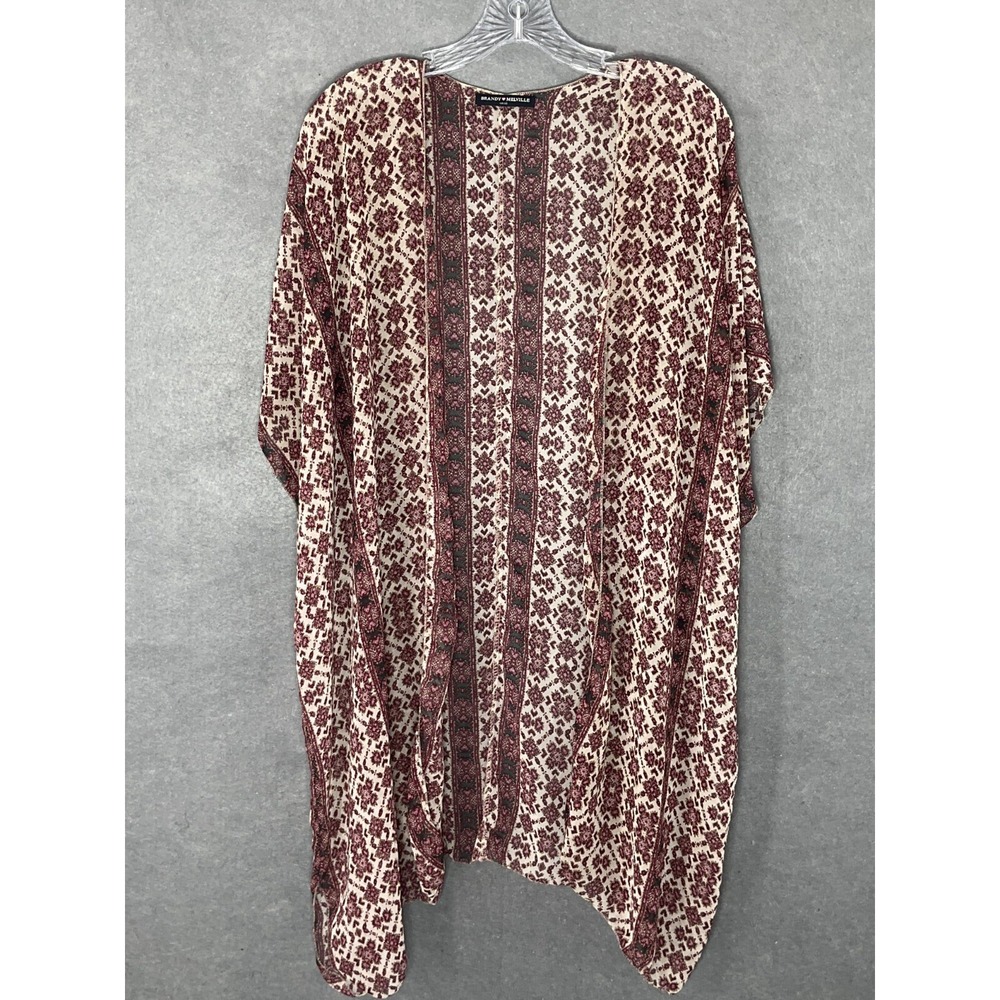 Brandy Melville Women's Boho Kimono Shawl Open Front‎ Sheer Sz Small Festival